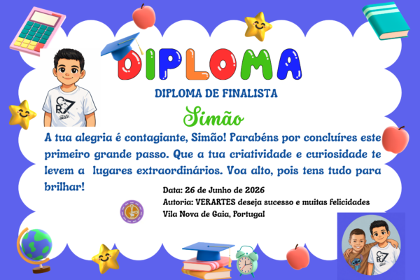 Diploma Personalizado para Crianças | Envio Digital em 24h