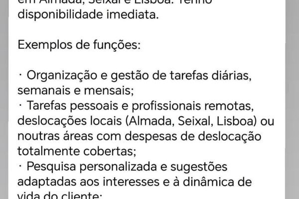 Assistente Pessoal / Personal Assistant